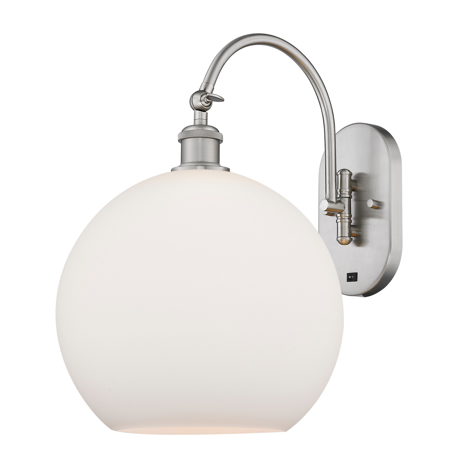 One Light Wall Sconce by Innovations - Ballston Collection, Brushed Satin Nickel Finish - 918-1W-SN-G121-12