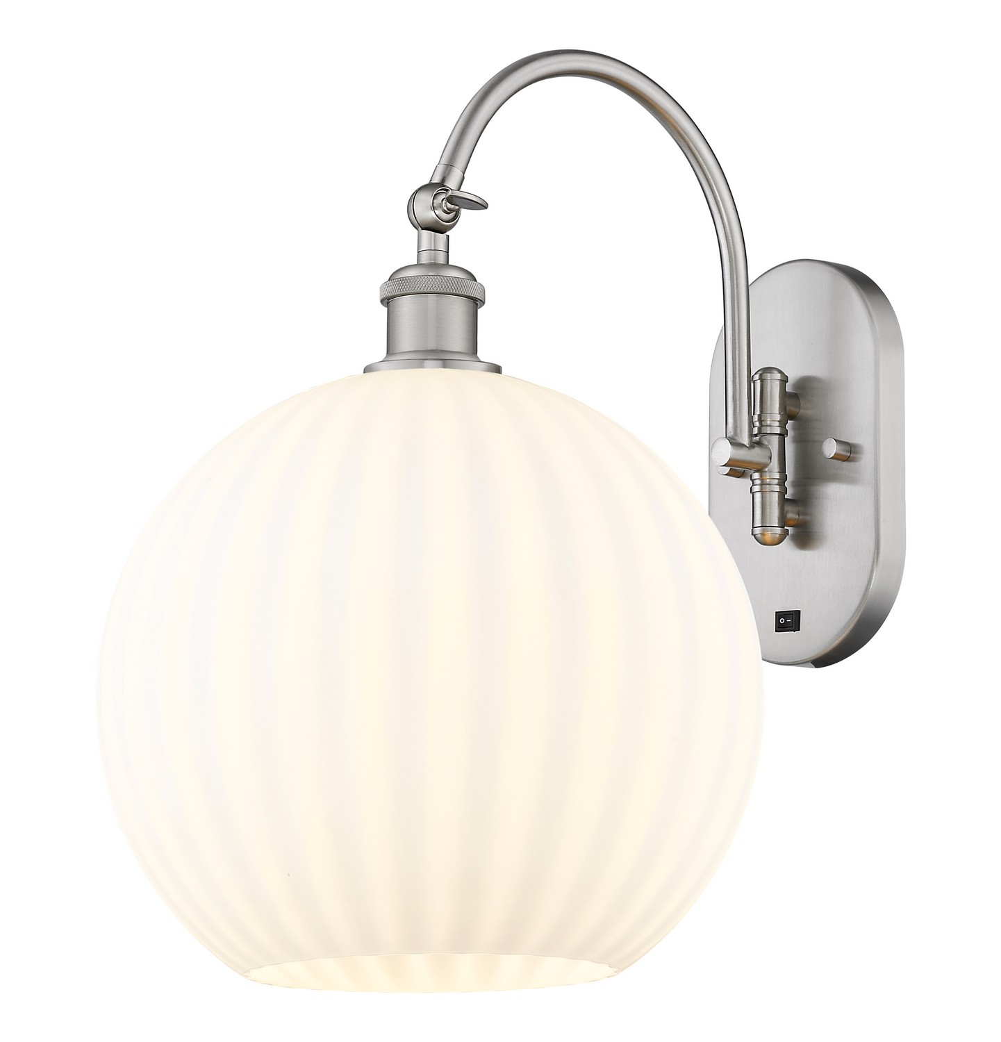 One Light Wall Sconce by Innovations - Ballston Collection, Brushed Satin Nickel Finish - 918-1W-SN-G1217-12WV