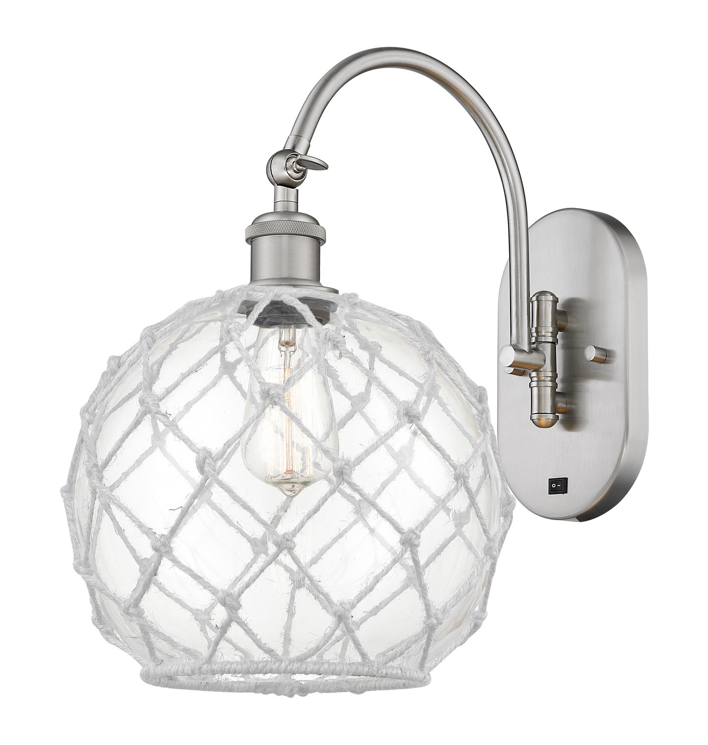 One Light Wall Sconce by Innovations - Ballston Collection, Brushed Satin Nickel Finish - 918-1W-SN-G122-10RW
