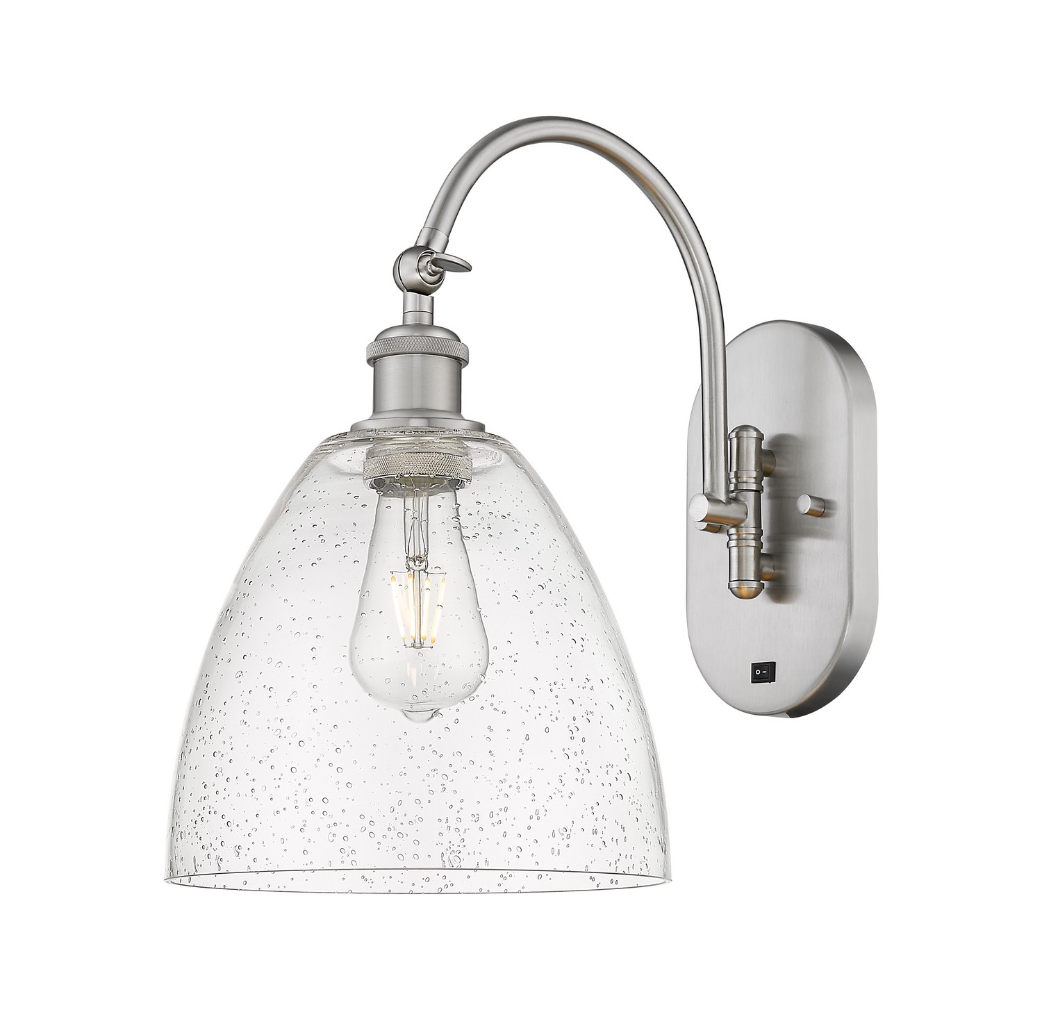 One Light Wall Sconce by Innovations - Ballston Collection, Brushed Satin Nickel Finish - 918-1W-SN-GBD-94
