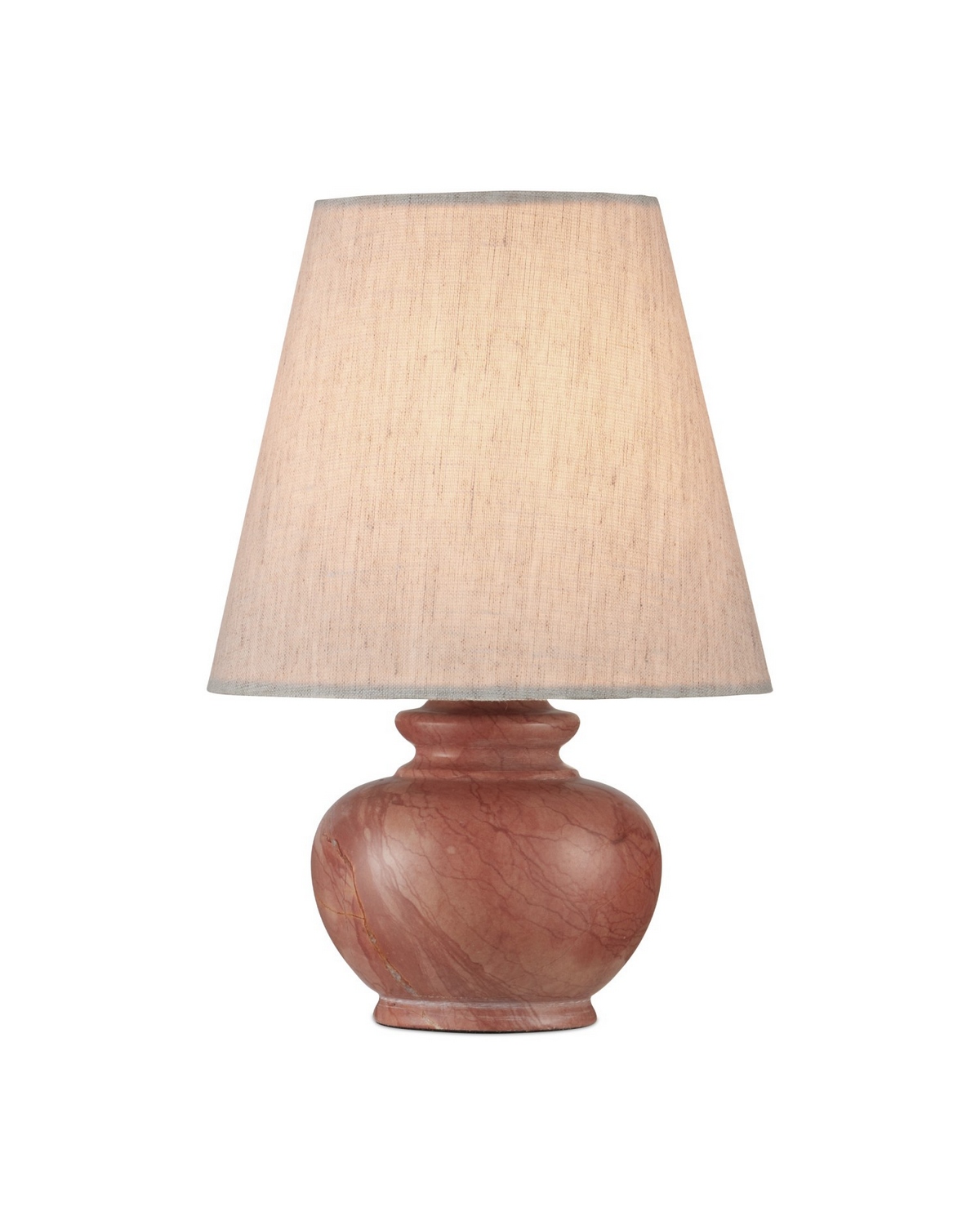 Currey & Company 6000-1049 Piccolo 9 inch 25 watt Natural Rose Mini Table Lamp Portable Light