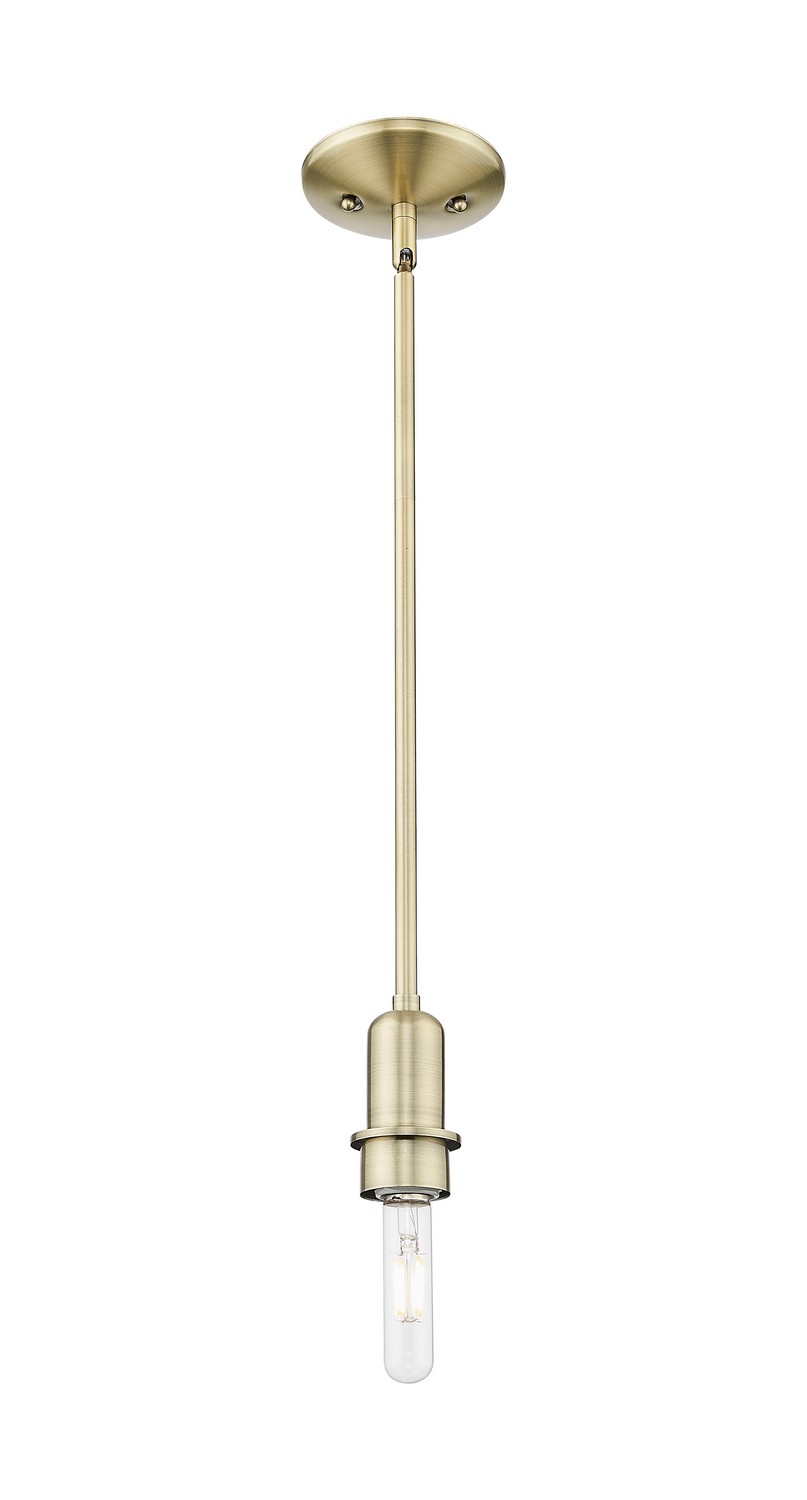 One Light Mini Pendant by Innovations - Arcadia Collection, Antique Brass Finish - 716-1S-AB
