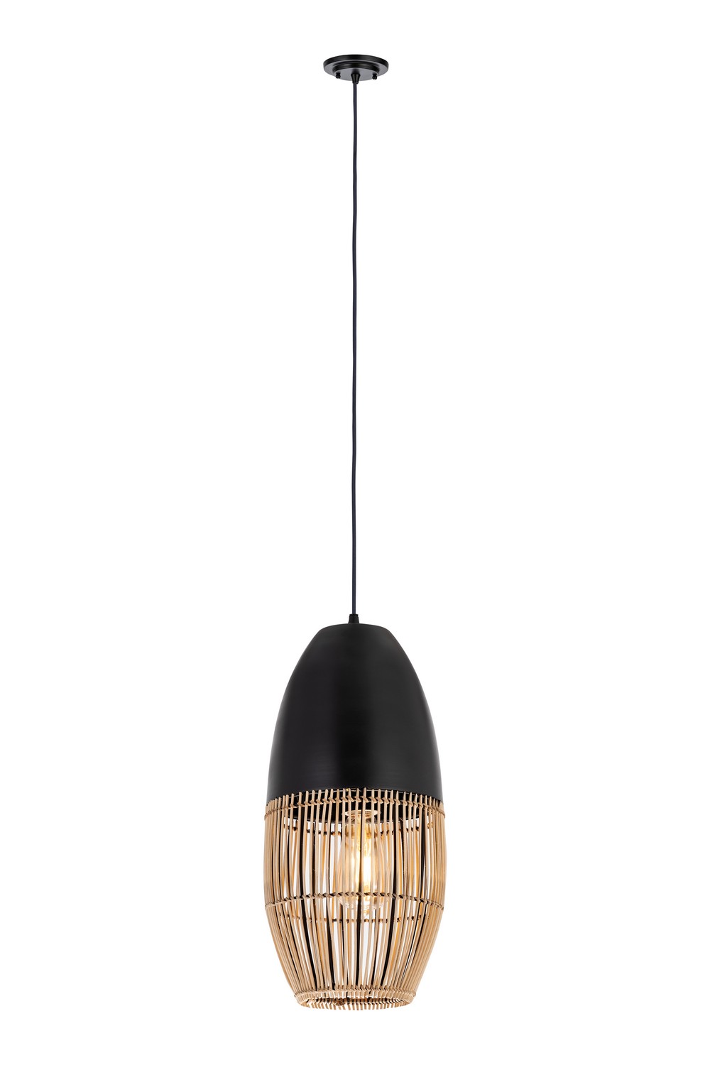 One Light Mini Pendant by Innovations - Downtown Urban Collection, Matte Black Finish - 660-1P-BK-8NT