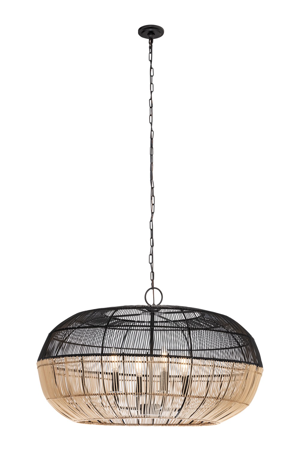 Four Light Pendant by Innovations - Downtown Urban Collection, Matte Black Finish - 670-4P-BK-29NT