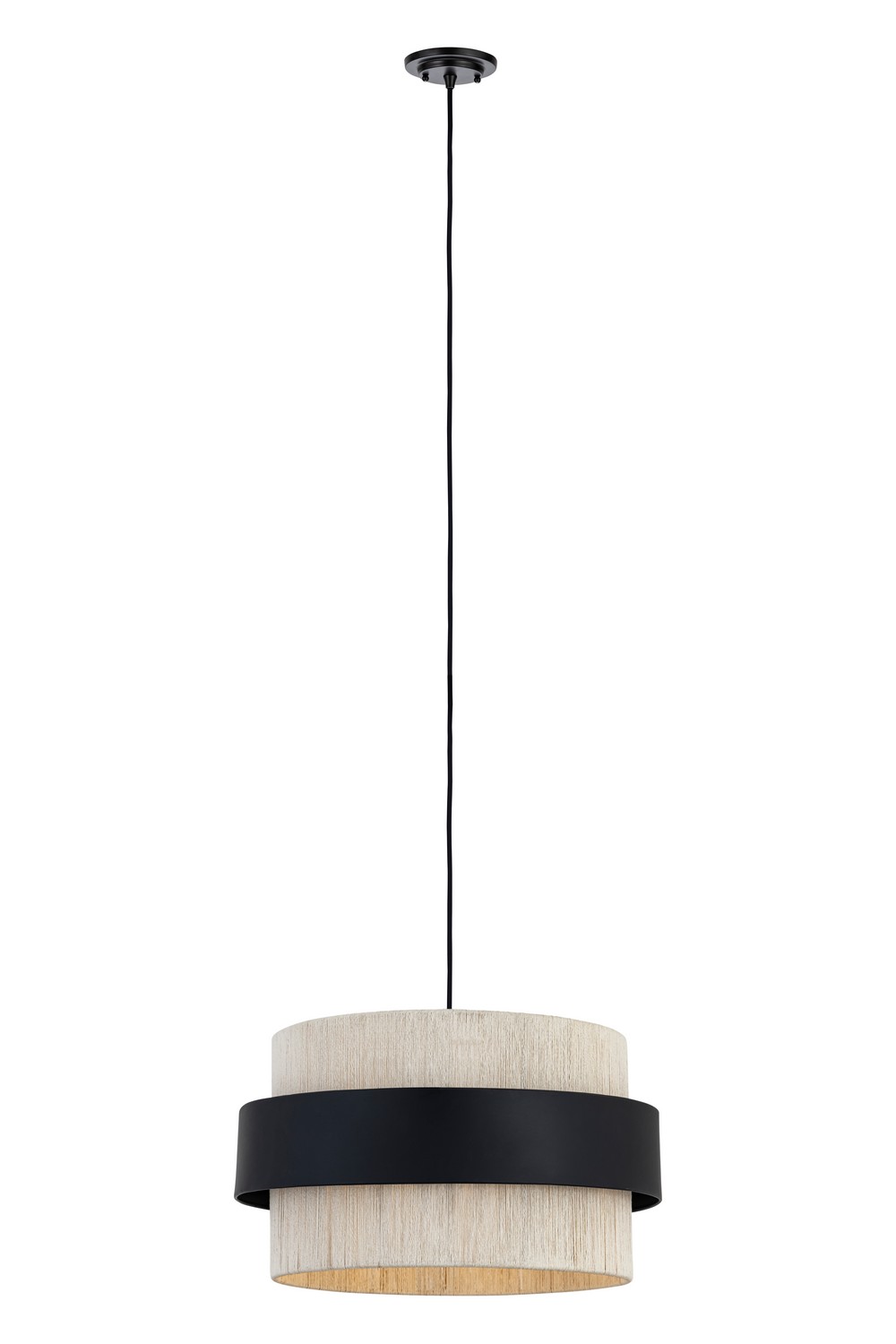 One Light Pendant by Innovations - Downtown Urban Collection, Matte Black Finish - 675-1P-BK-20NT