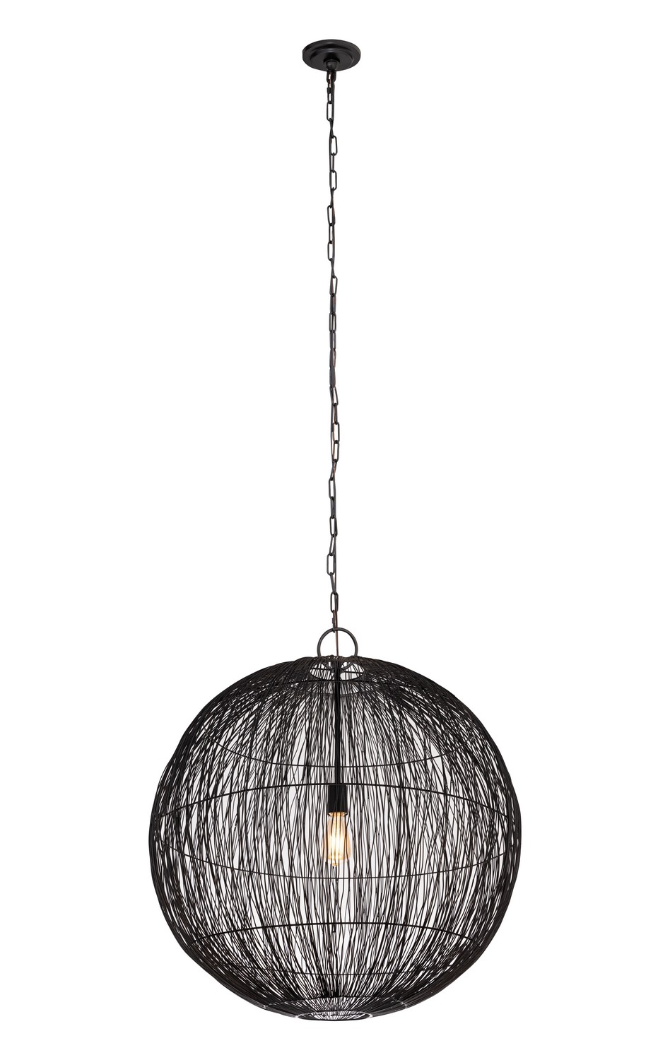One Light Pendant by Innovations - Downtown Urban Collection, Matte Black Finish - 679-1P-BK-32NT