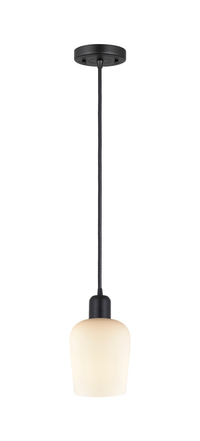 One Light Mini Pendant by Innovations - Austere Collection, Matte Black Finish - 900-1P-BK-G4201