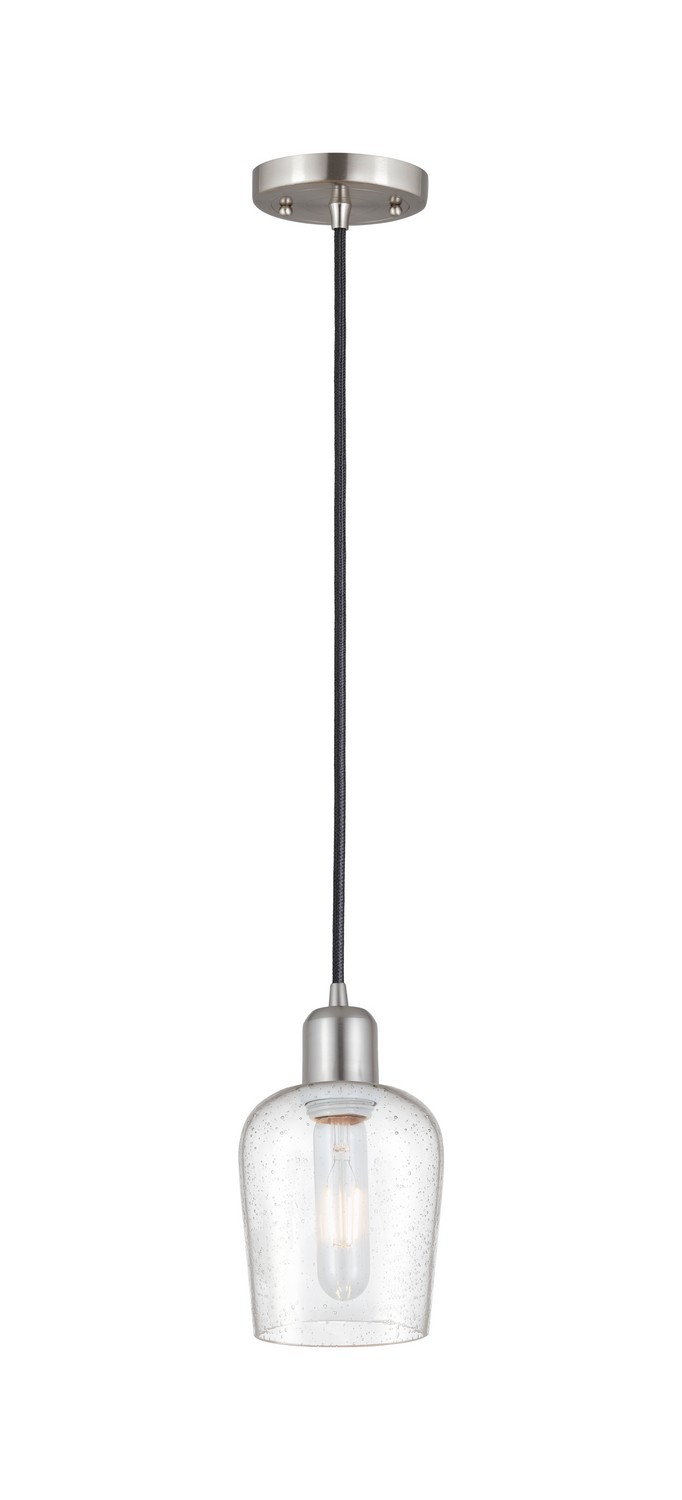 One Light Mini Pendant by Innovations - Austere Collection, Brushed Satin Nickel Finish - 900-1P-SN-G4204