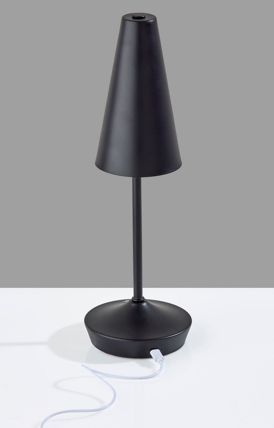 Adesso Flynn Cordless LED Table Lamp with Antique Brass Shade