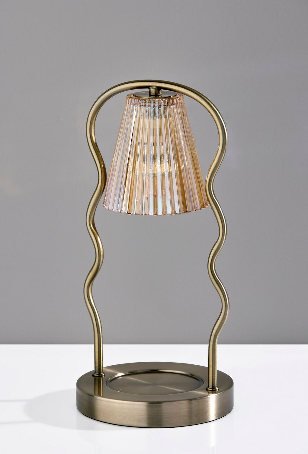 Adesso SL1192-21 Chiara 13.5 inch 50 watt Antique Brass Candlewarmer Lamp Portable Light, Simplee Adesso