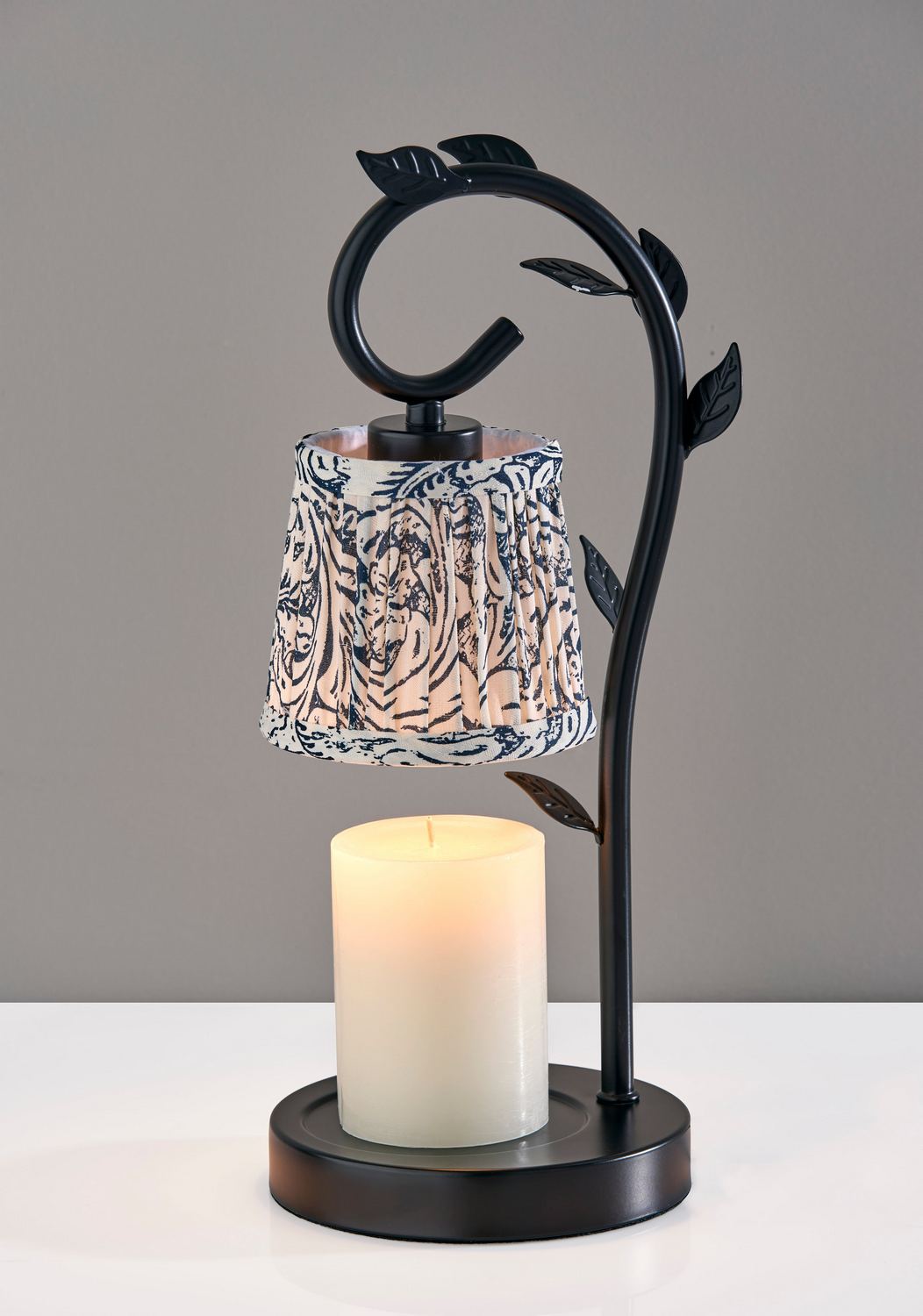 Adesso SL1193-01 Ivy 14.75 inch 50 watt Black Candlewarmer Lamp Portable Light, Simplee Adesso