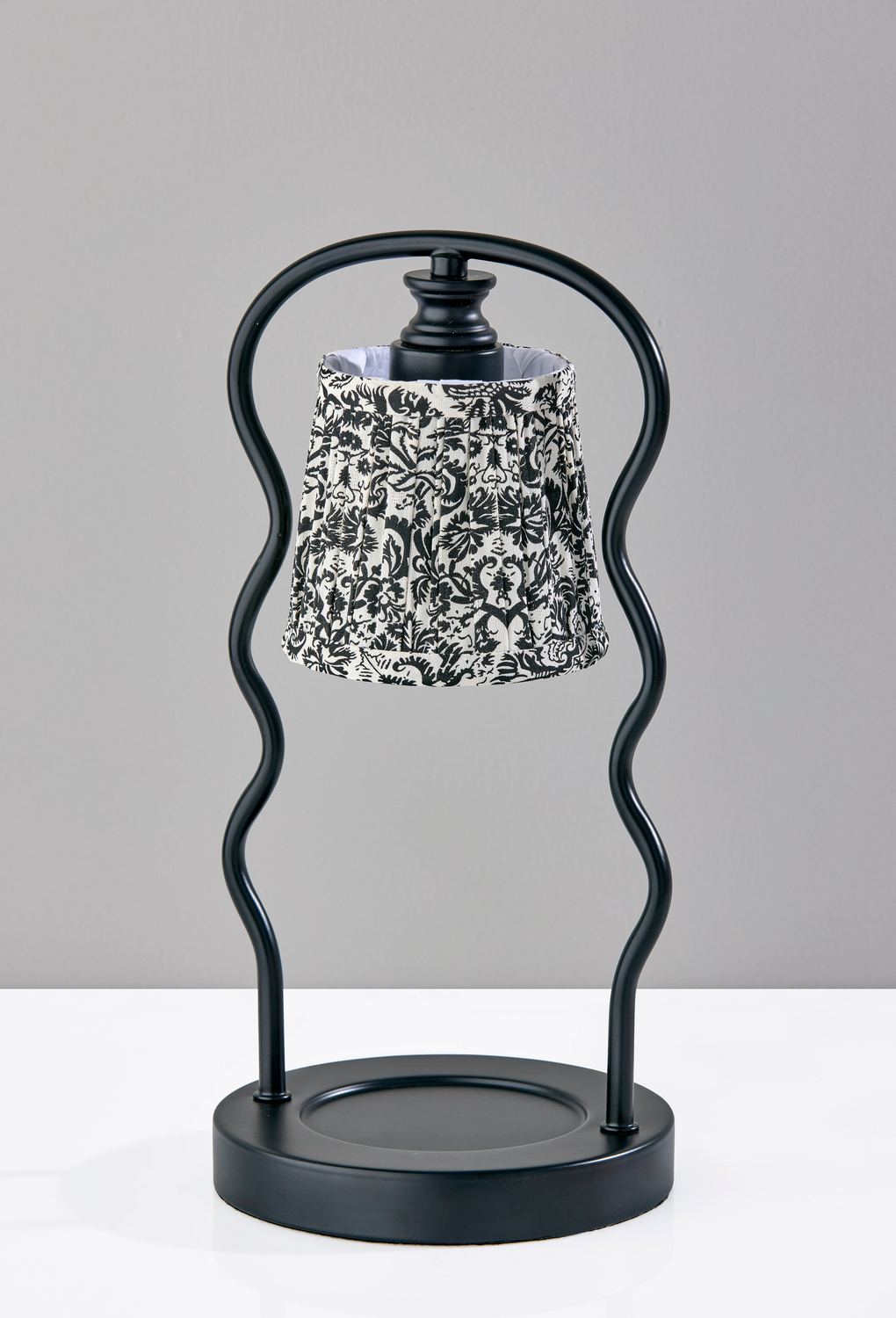 Adesso SL1195-01 Twirl 13.5 inch 50 watt Black Candlewarmer Lamp Portable Light, Simplee Adesso