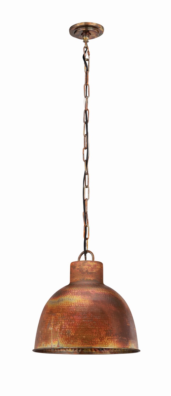 One Light Pendant by Innovations - Downtown Urban Collection, Burnt Copper Finish - 650-1CP-BC-14