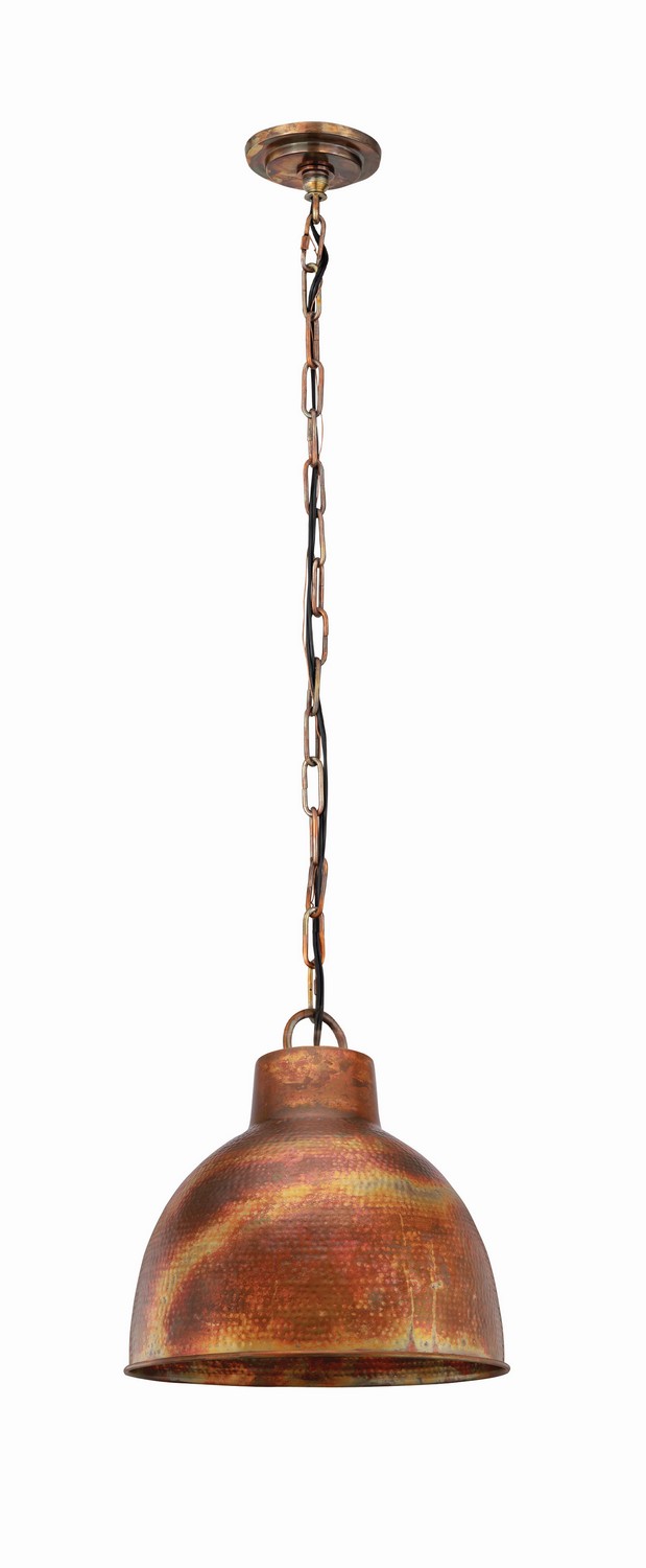 One Light Pendant by Innovations - Downtown Urban Collection, Burnt Copper Finish - 650-1CP-BC-16
