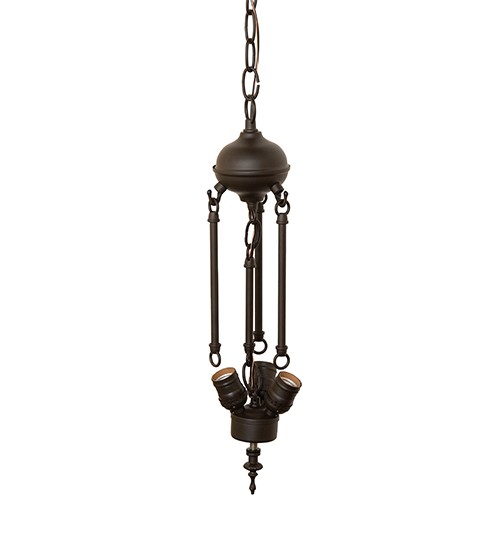 Classic Three Light Pendant Hardware in Oil Rubbed Bronze