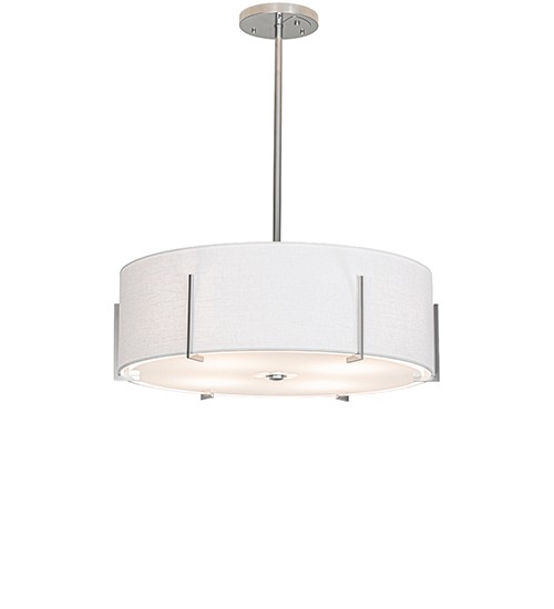 Every Meyda Tiffany item is a unique handcrafted work of art. Natural variations in the wide array of materials that we use to create each Meyda product make every item a masterpiece of its own. Photographs are a general representation of the product. Colors and designs will vary. Collection: Cilindro Finish: Extreme Chrome Glass: Aberdeen White Linen/Statuario Idalight Width: 30.00" Height: 36.00" Length: 30.00" Weight: 25.00 lb Number of Bulbs: 4 Maximum Wattage: 60.00 W Bulb Type: A19 Bulb Base: E26 Material: Steel Country of Origin: USA Safety Rating: Damp
