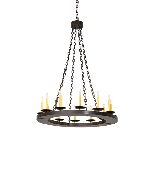 Every Meyda Tiffany item is a unique handcrafted work of art. Natural variations in the wide array of materials that we use to create each Meyda product make every item a masterpiece of its own. Photographs are a general representation of the product. Colors and designs will vary. Collection: Loxley Finish: Bronze Width: 36.00" Height: 52.00" Length: 36.00" Weight: 48.00 lb Number of Bulbs: 12 Maximum Wattage: 40.00 W Bulb Type: BA9 Bulb Base: E12 Material: Steel Country of Origin: USA Safety Rating: Damp