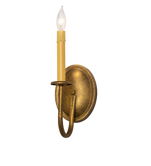 Classic One Light Wall Sconce in Antique Gold