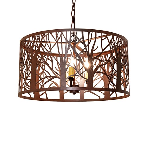 Every Meyda Tiffany item is a unique handcrafted work of art. Natural variations in the wide array of materials that we use to create each Meyda product make every item a masterpiece of its own. Photographs are a general representation of the product. Colors and designs will vary. Collection: Winter Maple Finish: Cafe Noir On Rust Width: 20.00" Height: 14.00" Length: 20.00" Weight: 10.00 lb Number of Bulbs: 3 Maximum Wattage: 60.00 W Bulb Type: BA9 Bulb Base: E12 Material: Steel Country of Origin: USA Safety Rating: Damp