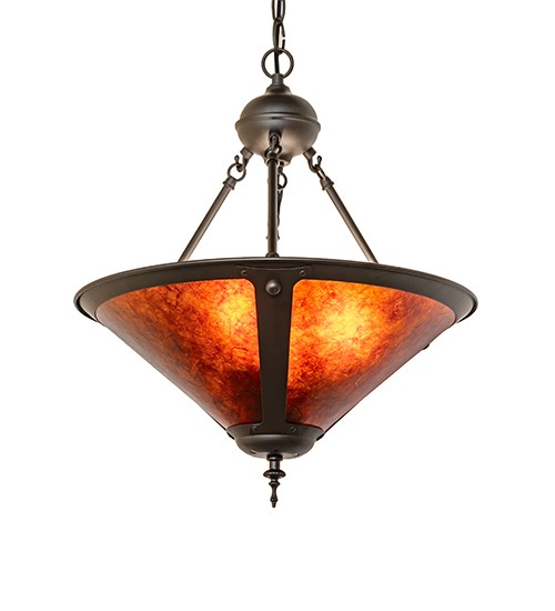 Every Meyda Tiffany item is a unique handcrafted work of art. Natural variations in the wide array of materials that we use to create each Meyda product make every item a masterpiece of its own. Photographs are a general representation of the product. Colors and designs will vary. Collection: Sutter Finish: Oil Rubbed BronzeOil Rubbed Bronze Glass: Amber Mica Width: 17.00" Height: 25.00" Length: 17.00" Weight: 4.00 lb Number of Bulbs: 3 Maximum Wattage: 60.00 W Bulb Type: A19 Bulb Base: E26 Material: Steel Country of Origin: USA Safety Rating: Damp
