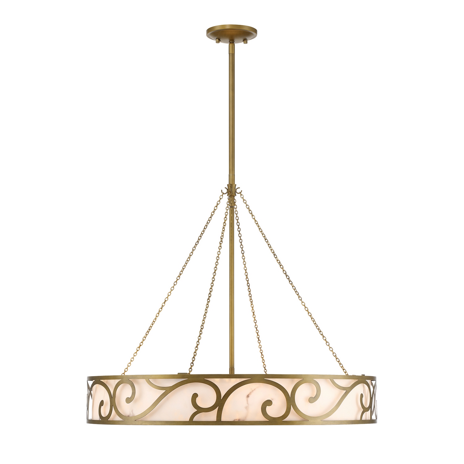 Halstead Eight Light Chandelier in Antique Patina