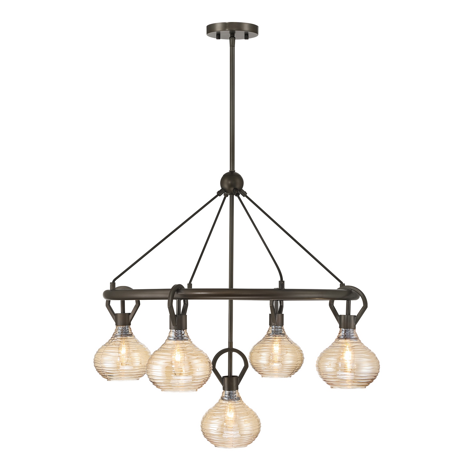 Sheriden Five Light Chandelier in Mediterranean Bronze