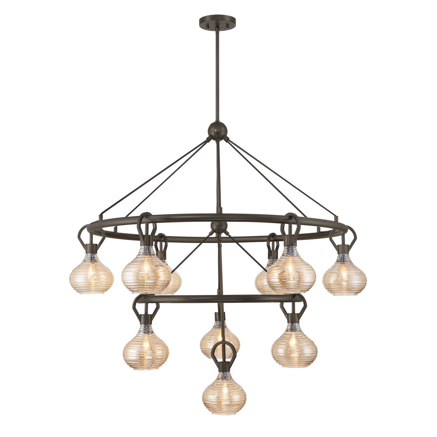 Sheriden Ten Light Chandelier in Mediterranean Bronze