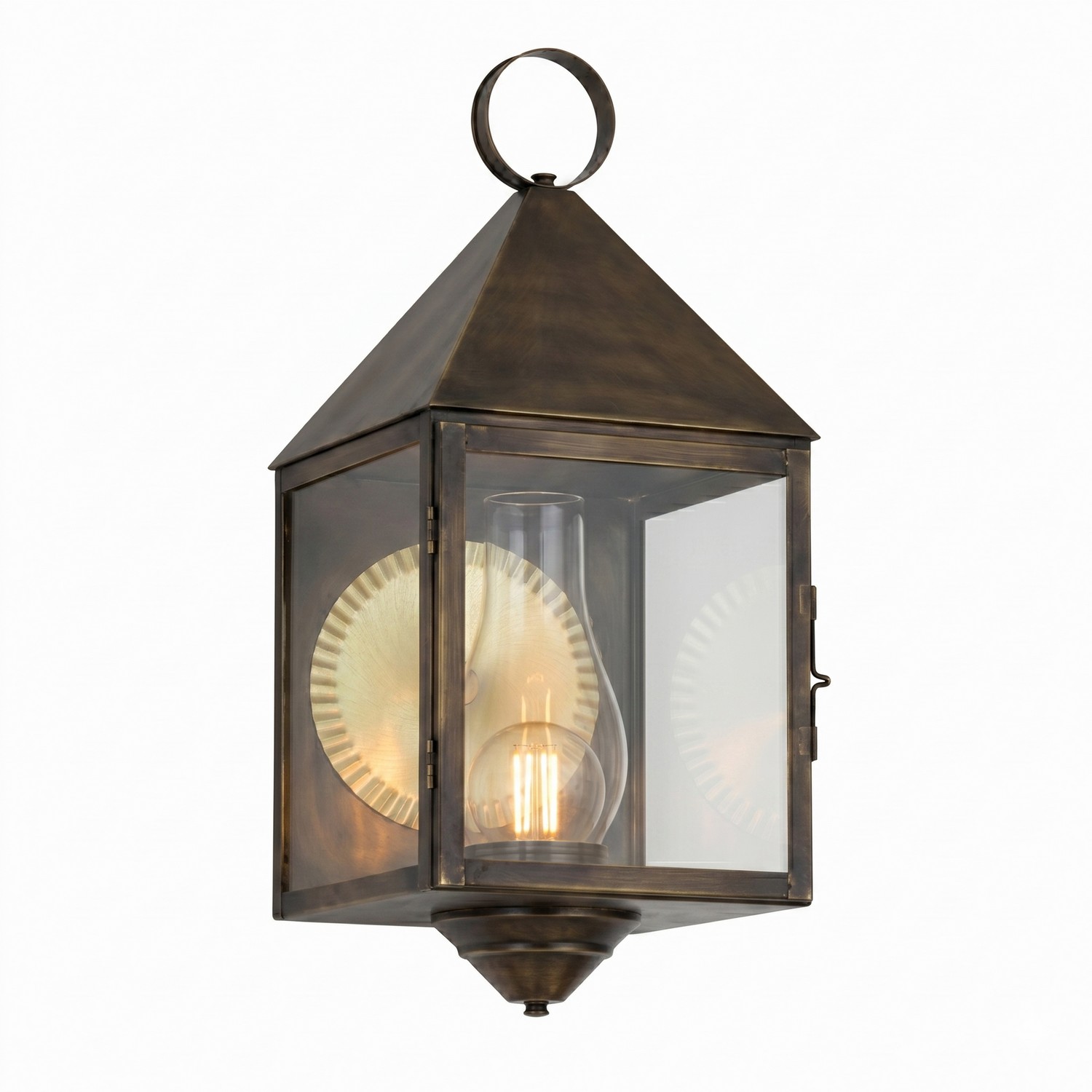 One Light Wall Sconce by Innovations - Ashford Collection, Dark Brass Finish - 9511-DB-CL-C