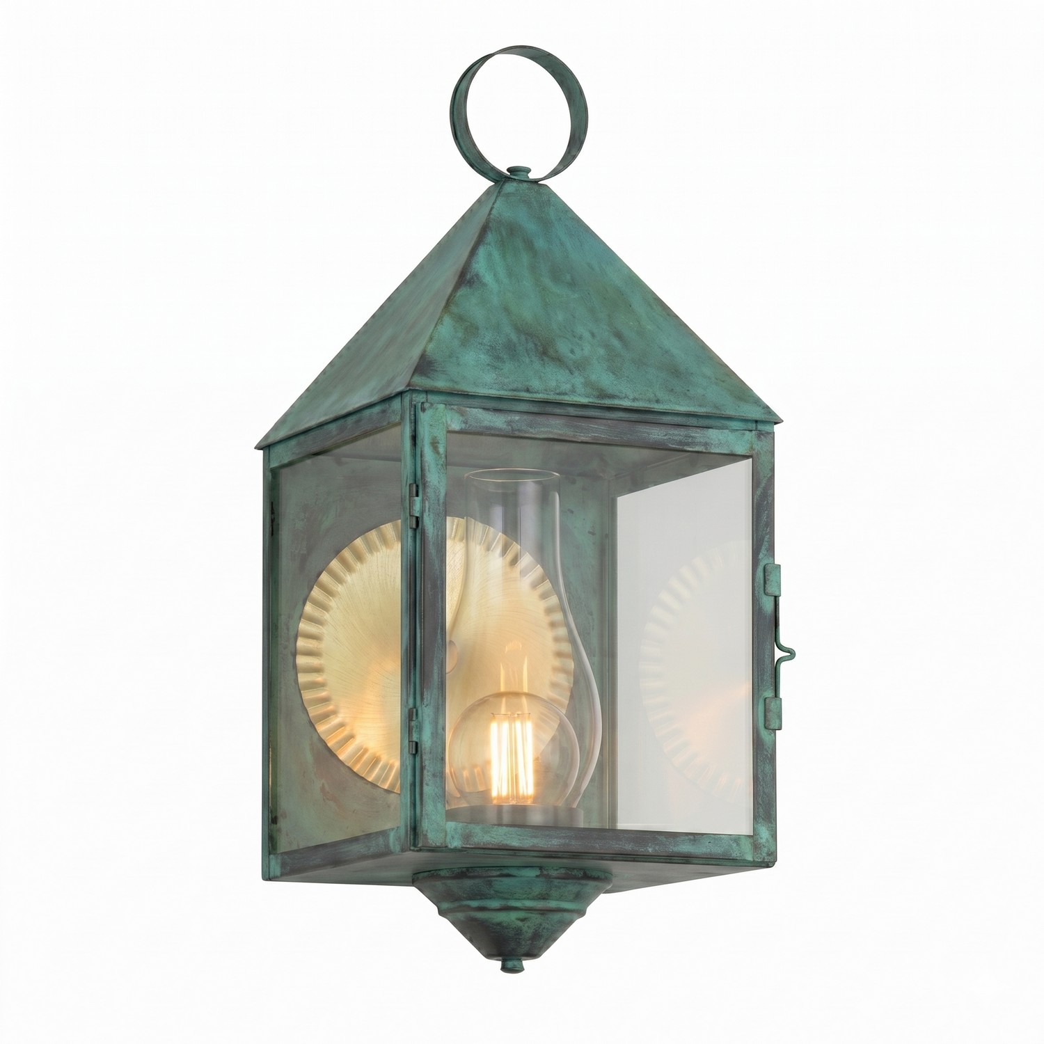 One Light Wall Sconce by Innovations - Ashford Collection, Verde Green Finish - 9511-VG-CL-C