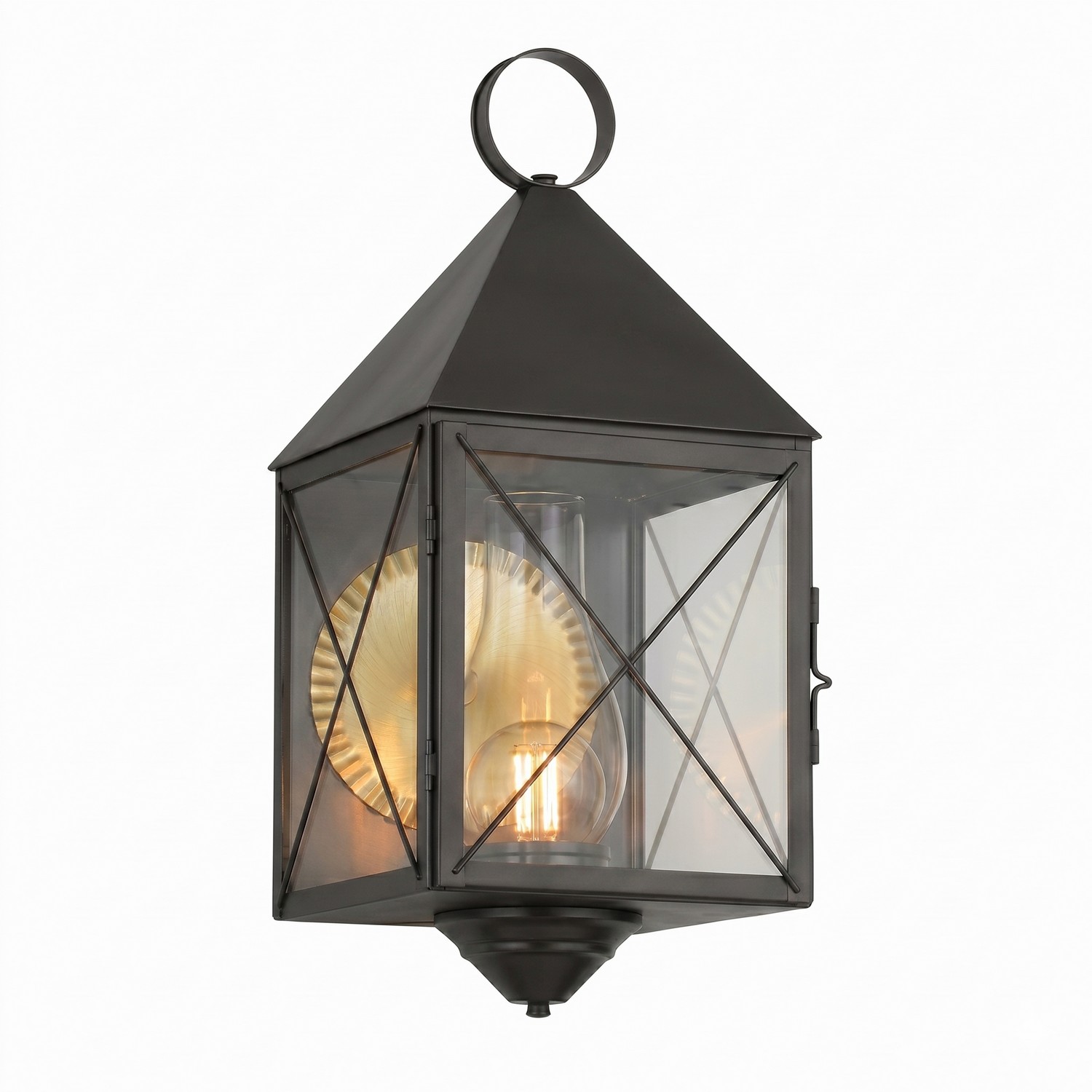 One Light Wall Sconce by Innovations - Ashford Collection, Matte Black Finish - 9511-X-BK-CL-C