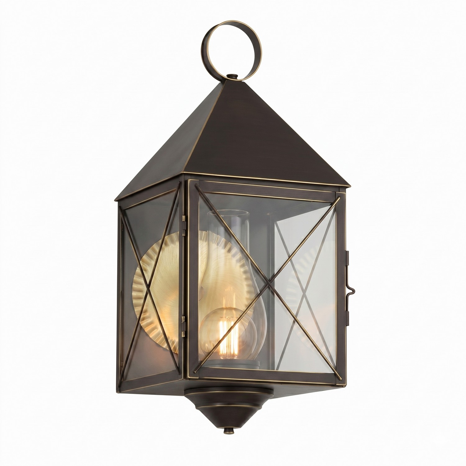 One Light Wall Sconce by Innovations - Ashford Collection, Bronze Finish - 9511-X-BZ-CL-C