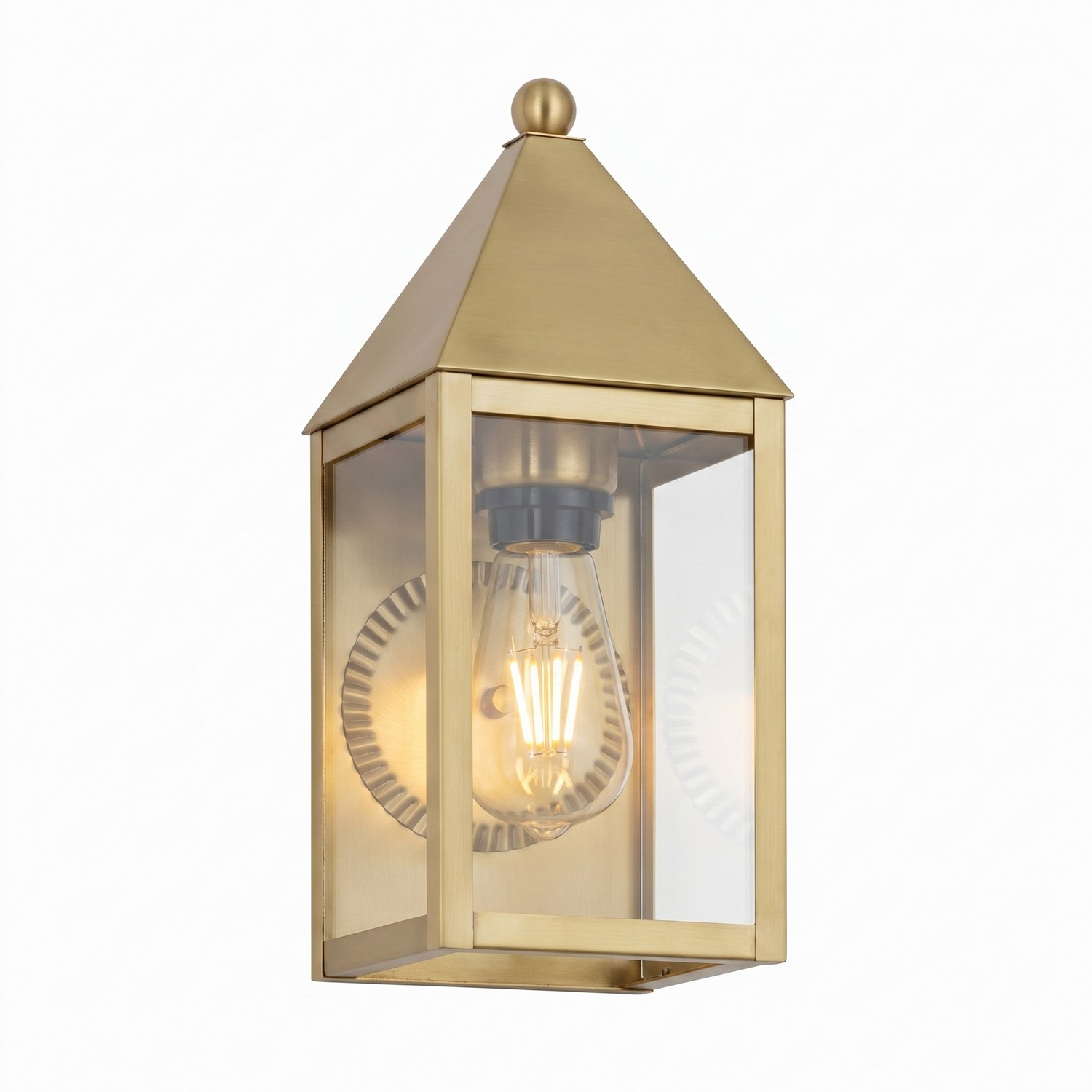 One Light Wall Sconce by Innovations - Ashford Collection, Antique Brass Finish - 9521-AB-CL