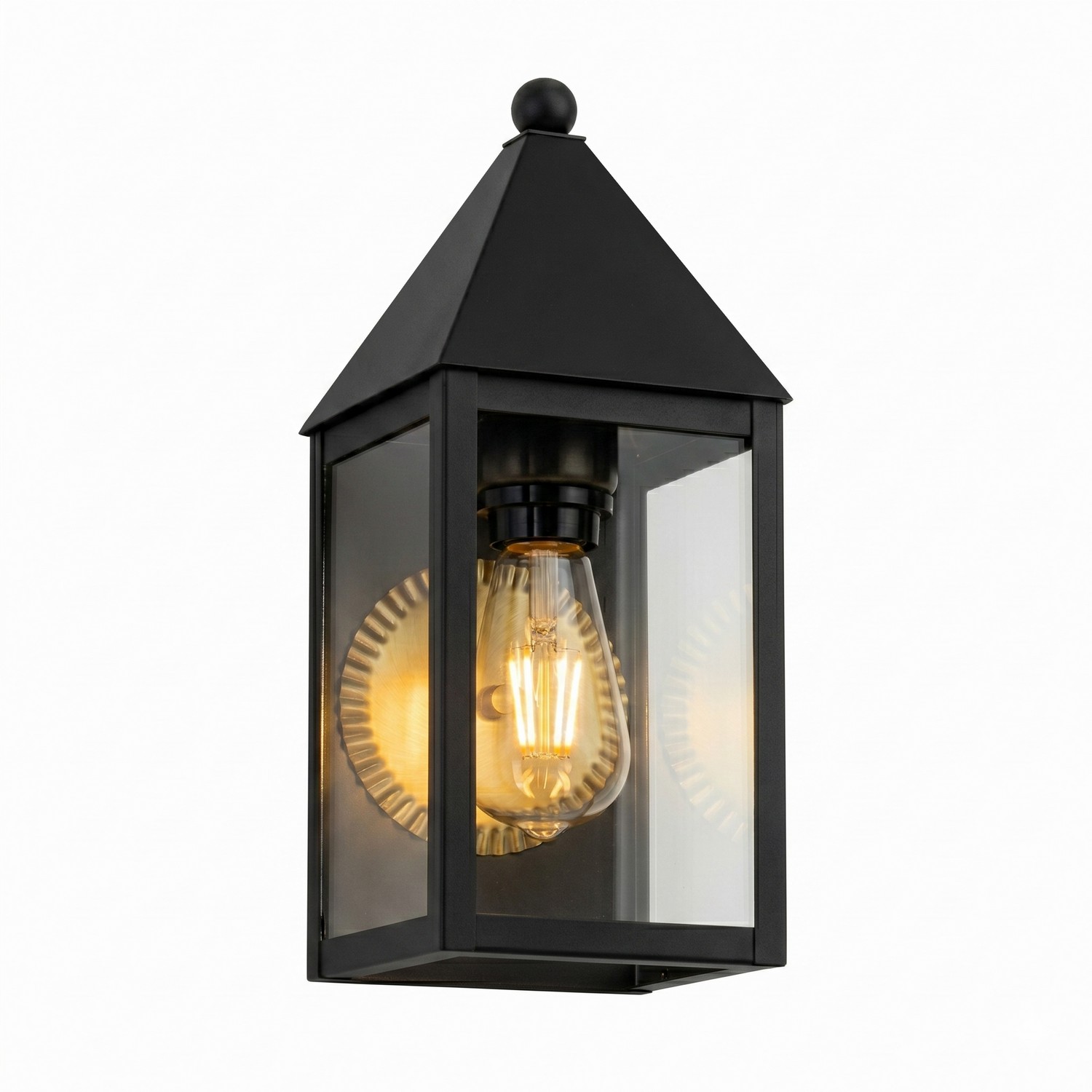 One Light Wall Sconce by Innovations - Ashford Collection, Matte Black Finish - 9521-BK-CL