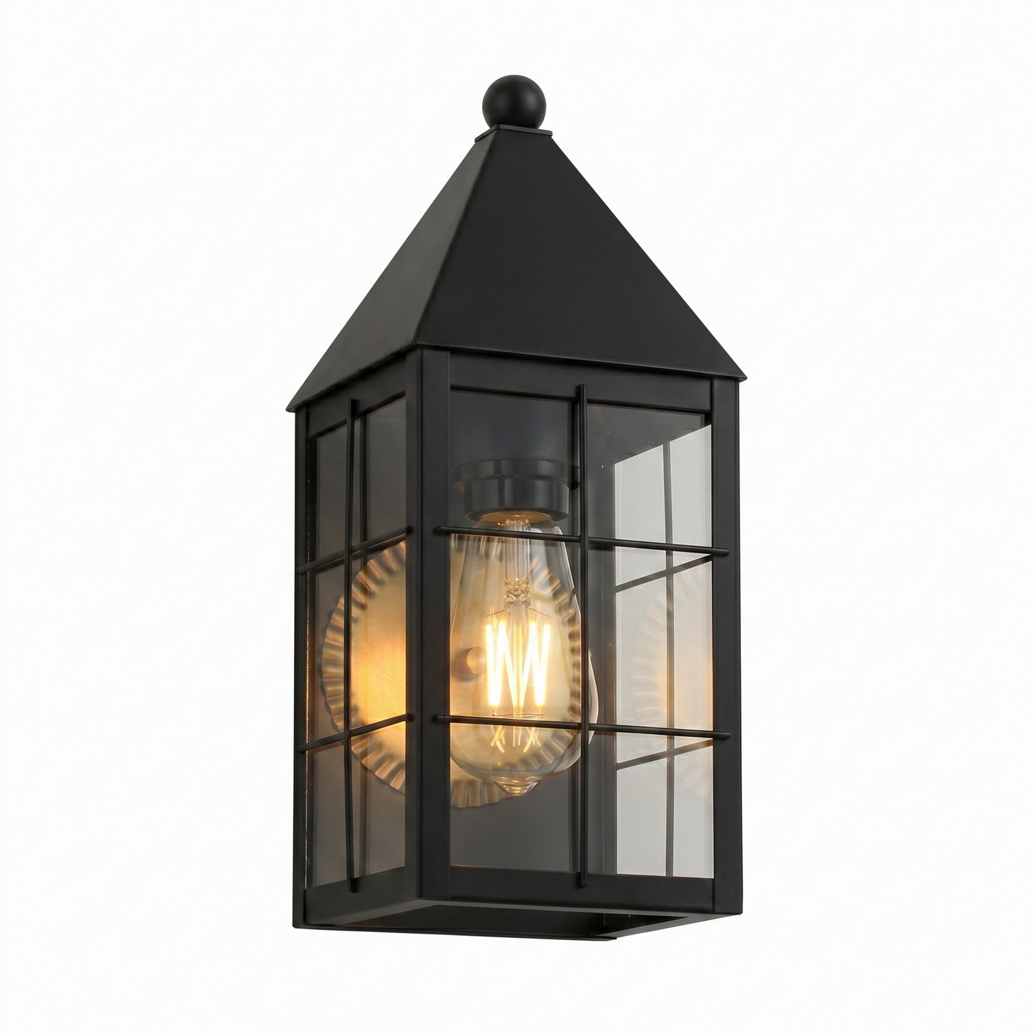 One Light Wall Sconce by Innovations - Ashford Collection, Matte Black Finish - 9521-H-BK-CL
