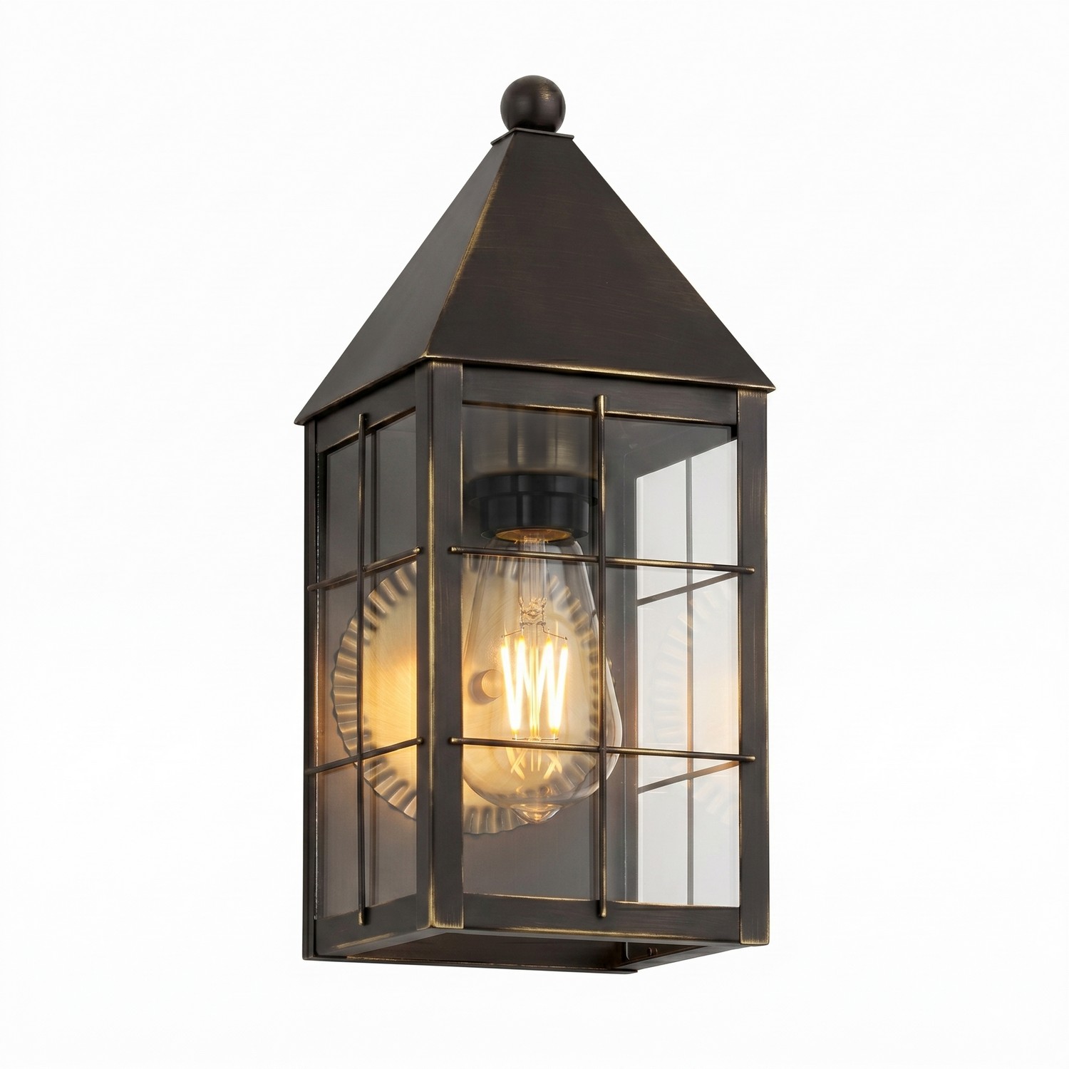 One Light Wall Sconce by Innovations - Ashford Collection, Bronze Finish - 9521-H-BZ-CL