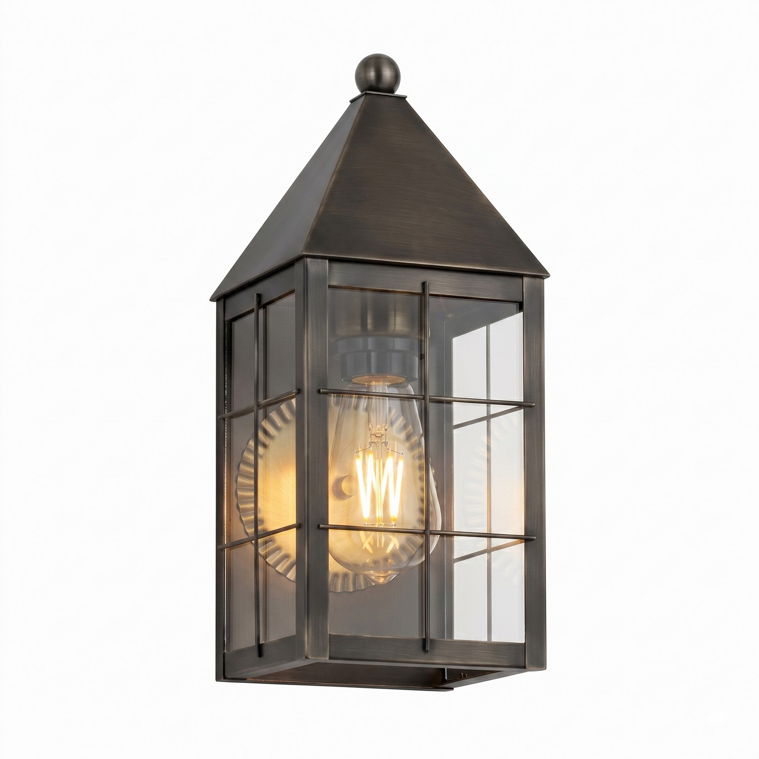 One Light Wall Sconce by Innovations - Ashford Collection, Dark Brass Finish - 9521-H-DB-CL
