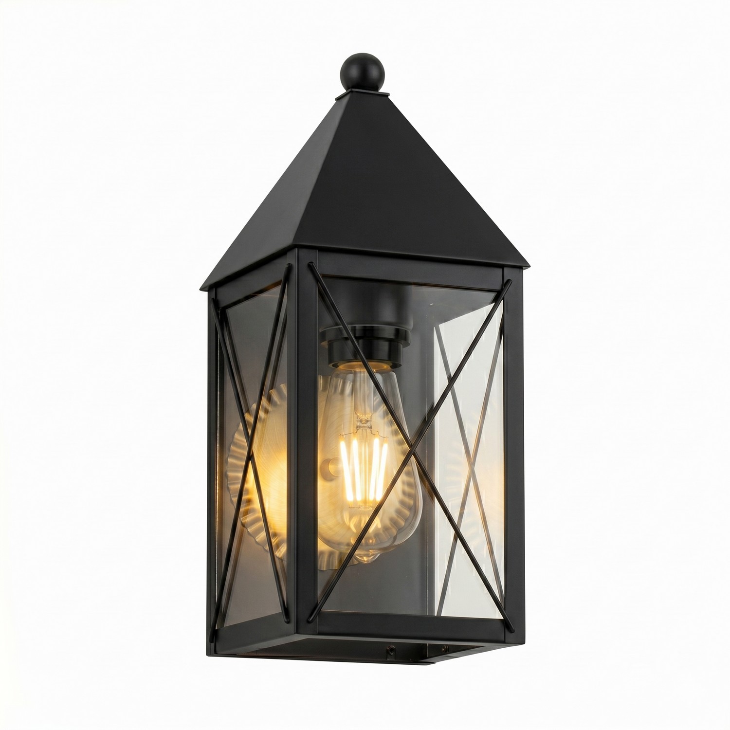One Light Wall Sconce by Innovations - Ashford Collection, Matte Black Finish - 9521-X-BK-CL