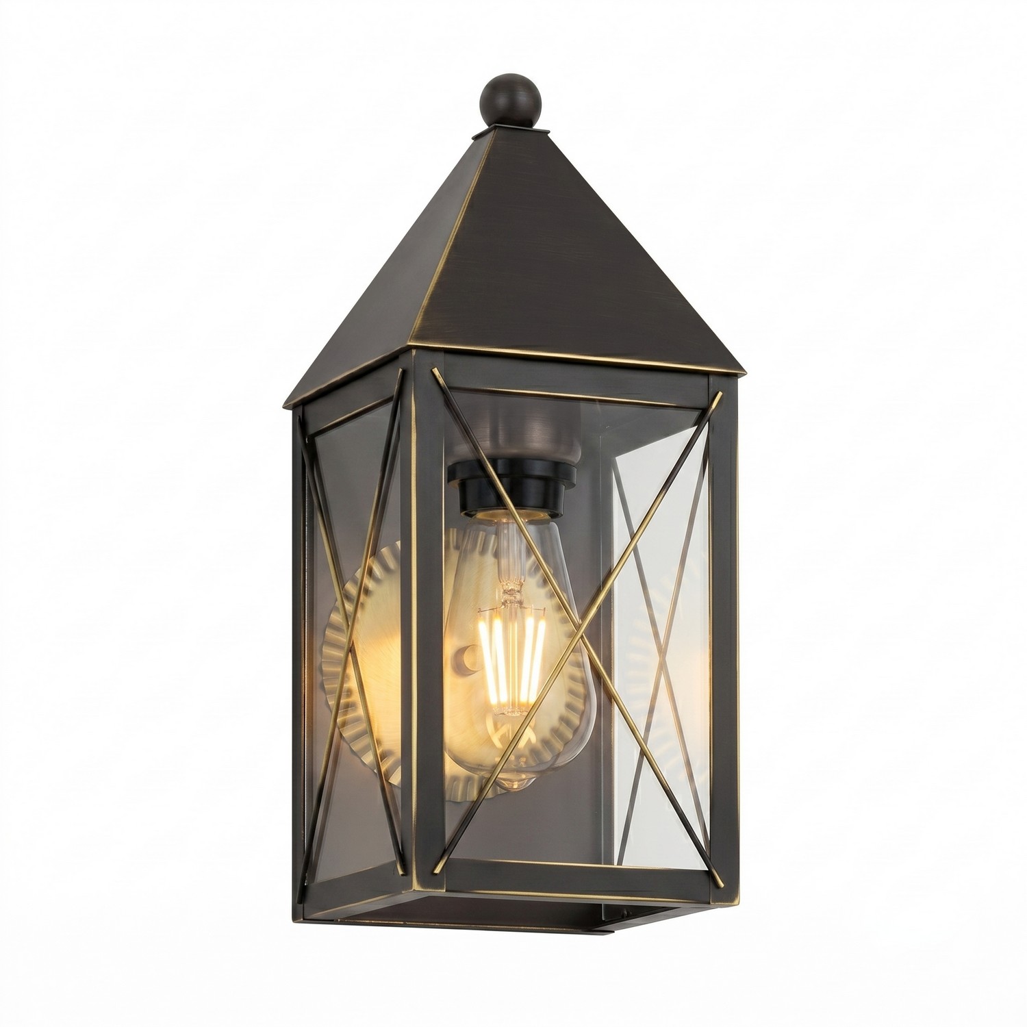 One Light Wall Sconce by Innovations - Ashford Collection, Bronze Finish - 9521-X-BZ-CL