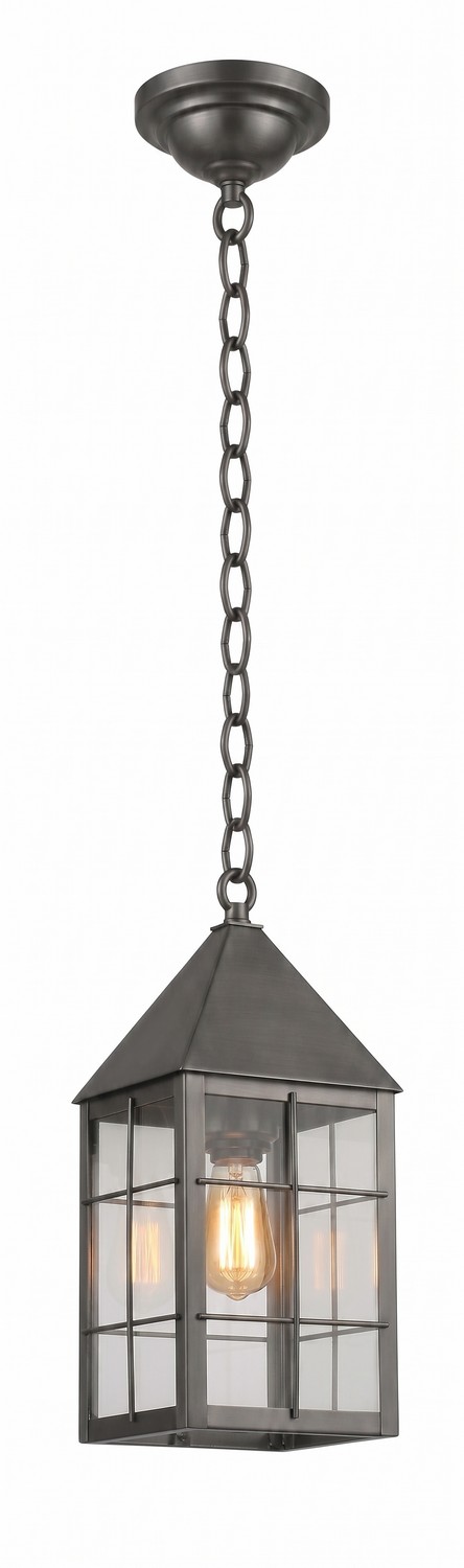 One Light Pendant by Innovations - Ashford Collection, Gunmetal Finish - 9522-H-GM-CL