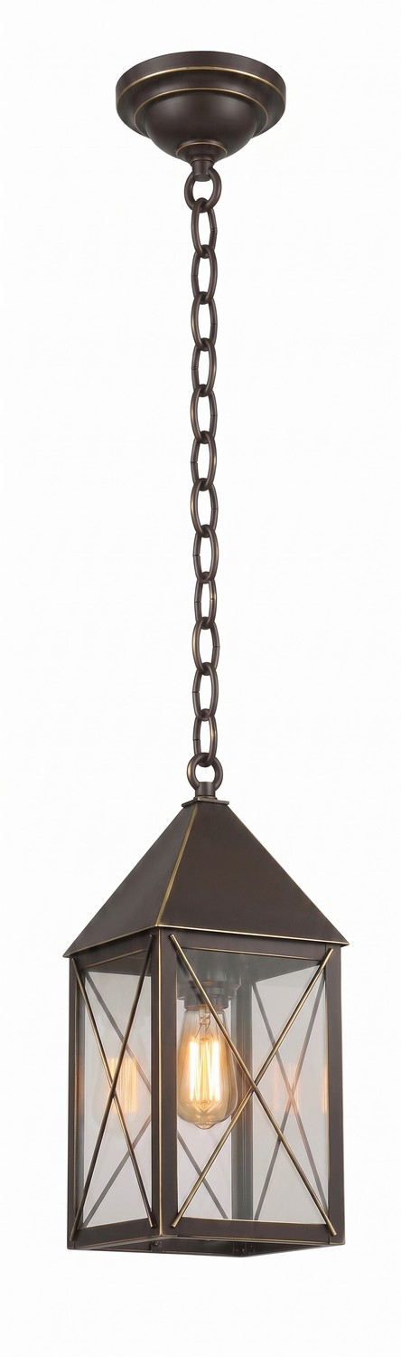 One Light Pendant by Innovations - Ashford Collection, Bronze Finish - 9522-X-BZ-CL
