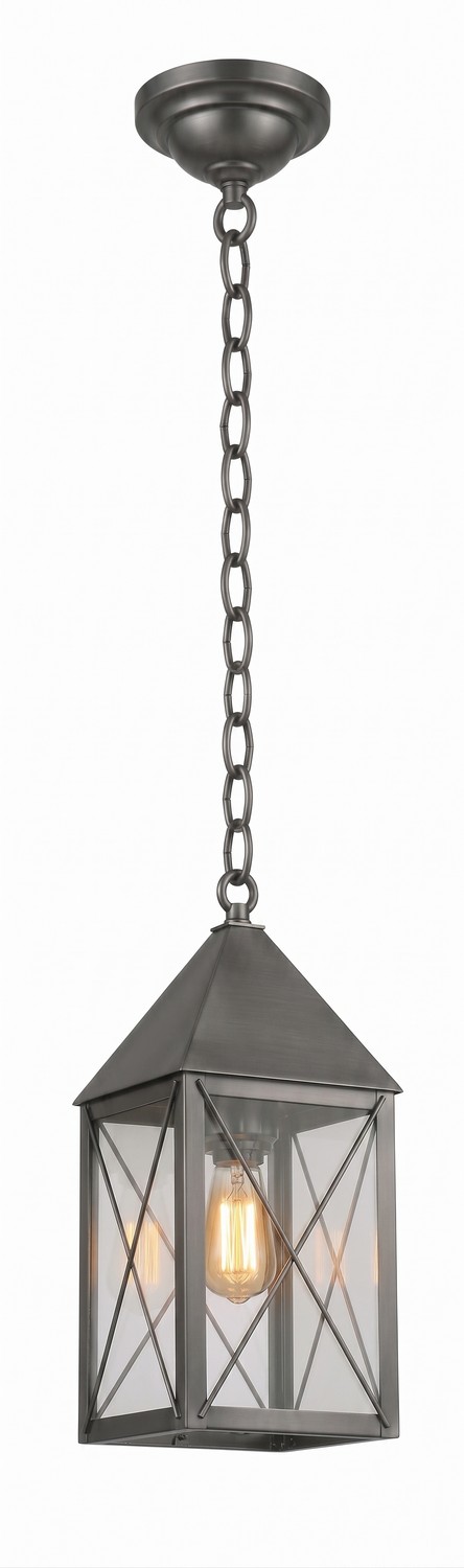 One Light Pendant by Innovations - Ashford Collection, Gunmetal Finish - 9522-X-GM-CL