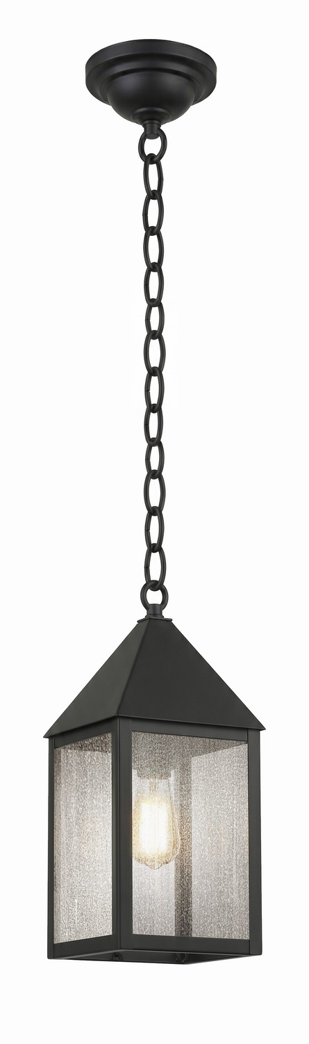 One Light Pendant by Innovations - Ashford Collection, Matte Black Finish - 9522-BK-SDY