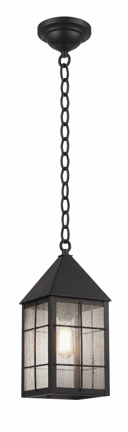 One Light Pendant by Innovations - Ashford Collection, Matte Black Finish - 9522-H-BK-SDY