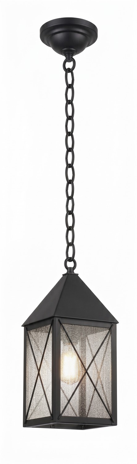 One Light Pendant by Innovations - Ashford Collection, Matte Black Finish - 9522-X-BK-SDY