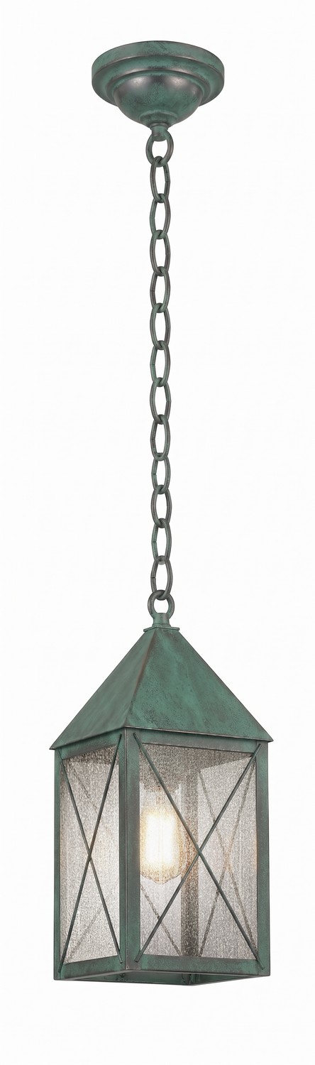 One Light Pendant by Innovations - Ashford Collection, Verde Green Finish - 9522-X-VG-SDY