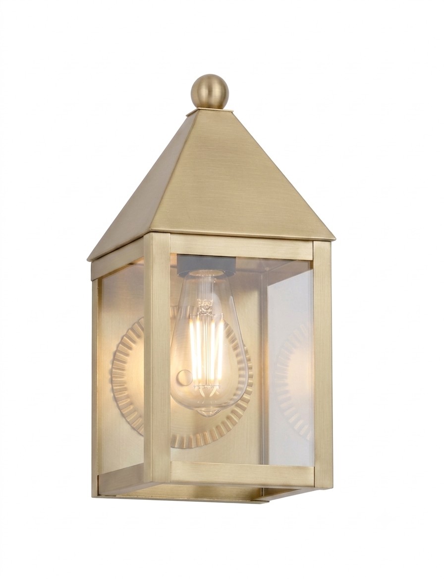One Light Wall Sconce by Innovations - Ashford Collection, Antique Brass Finish - 9531-AB-CL