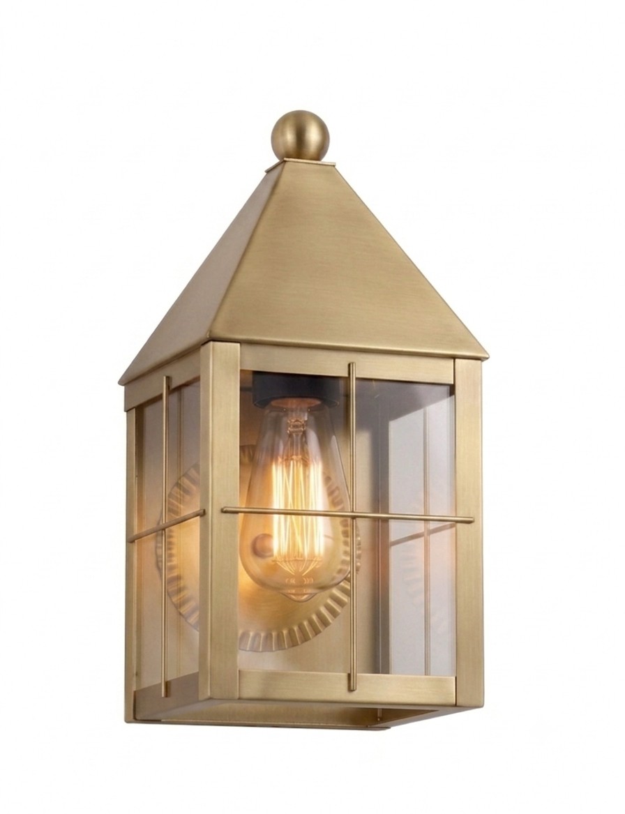 One Light Wall Sconce by Innovations - Ashford Collection, Antique Brass Finish - 9531-H-AB-CL