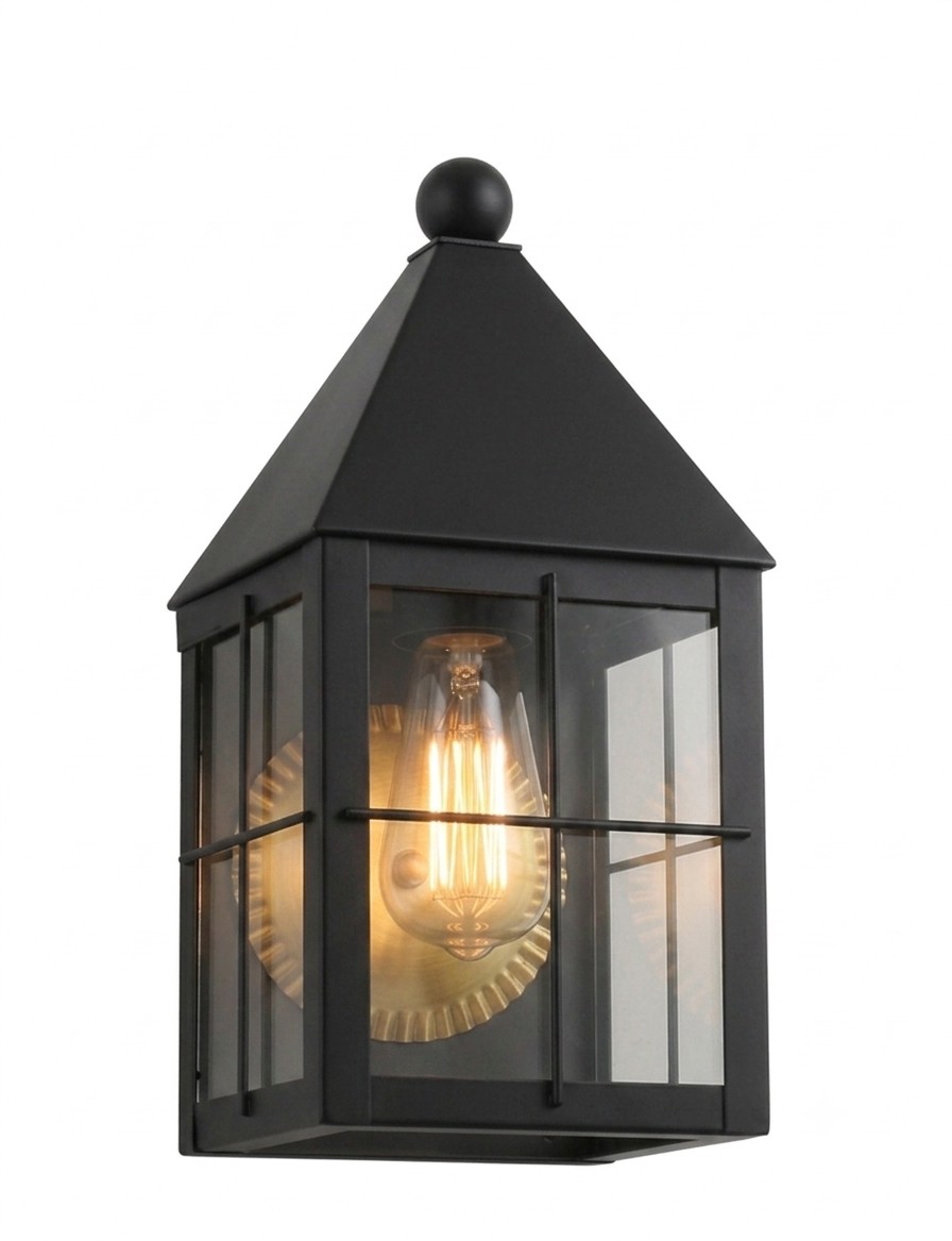 One Light Wall Sconce by Innovations - Ashford Collection, Matte Black Finish - 9531-H-BK-CL
