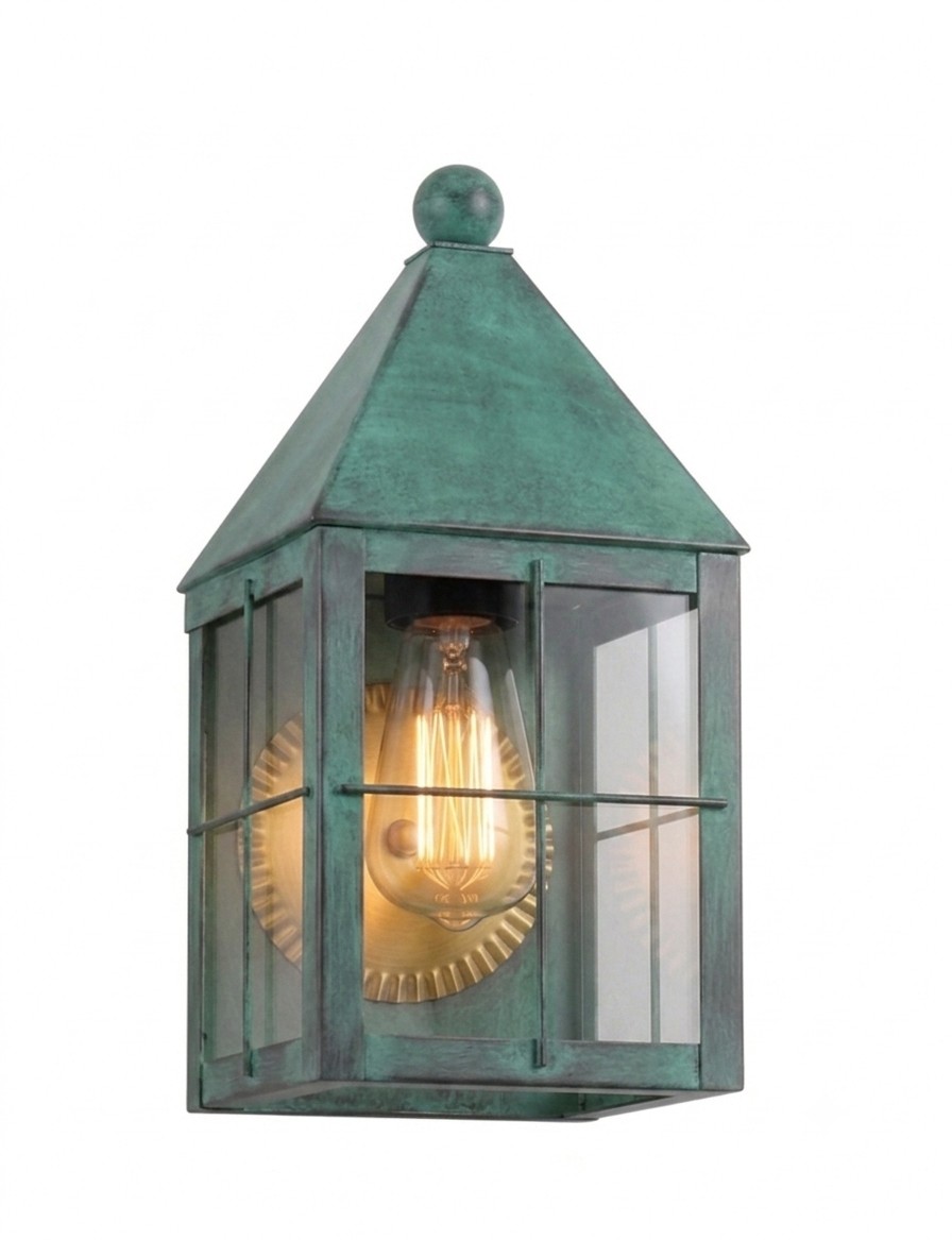 One Light Wall Sconce by Innovations - Ashford Collection, Verde Green Finish - 9531-H-VG-CL