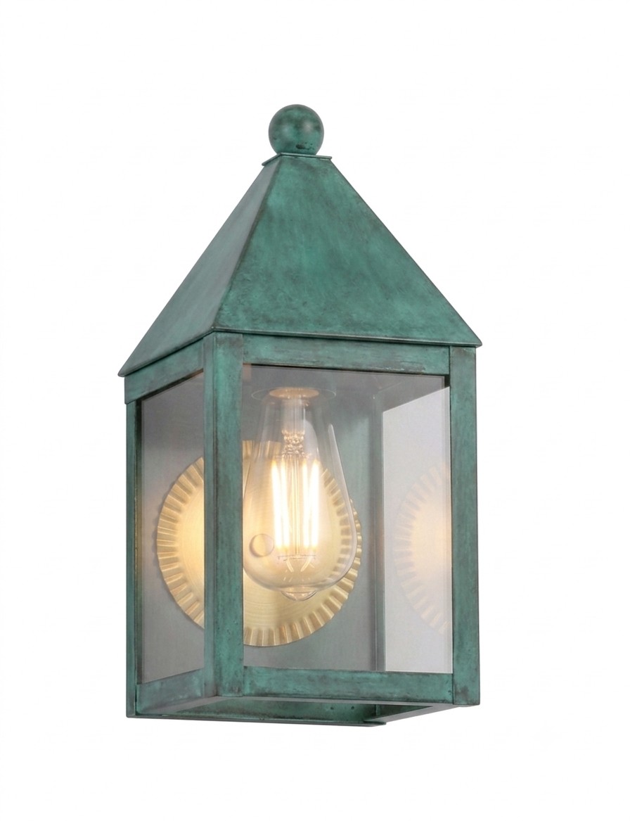 One Light Wall Sconce by Innovations - Ashford Collection, Verde Green Finish - 9531-VG-CL